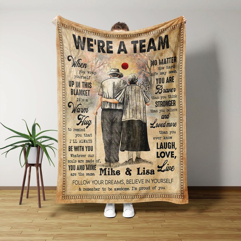 Personalized We Are Team Grandparents Sherpa Fleece Blanket T481 Cozy Plush Fleece Blanket