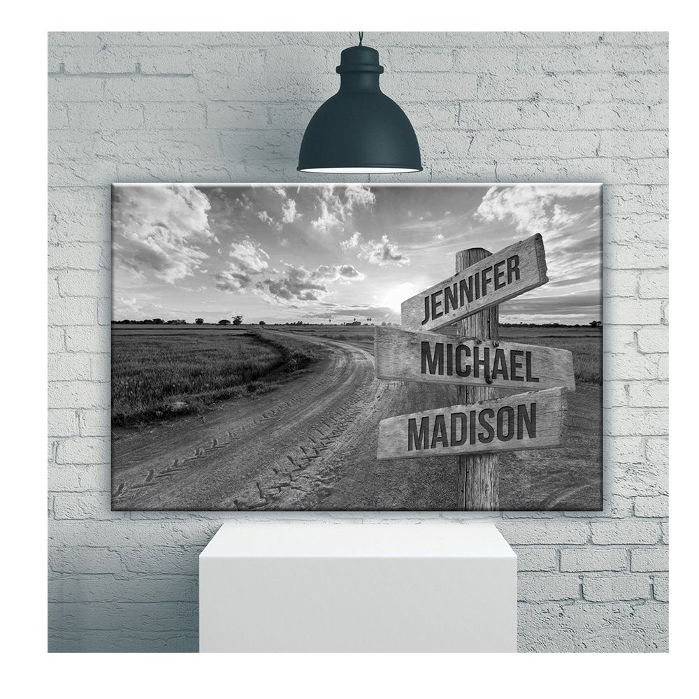 Personalized Custom Street Sign Family Name Canvas CS305
