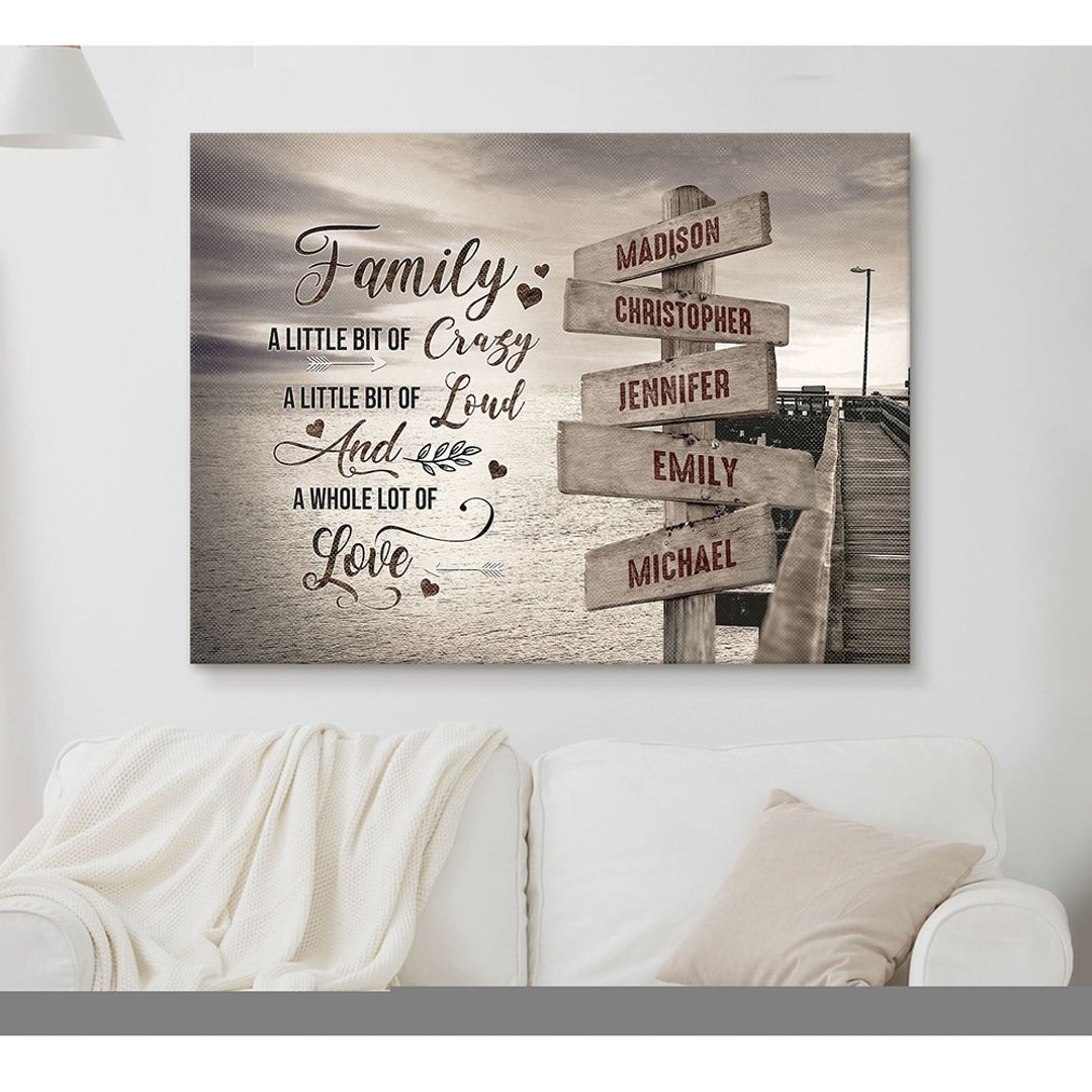 Personalized Custom Family Street Sign Name Canvas CS234