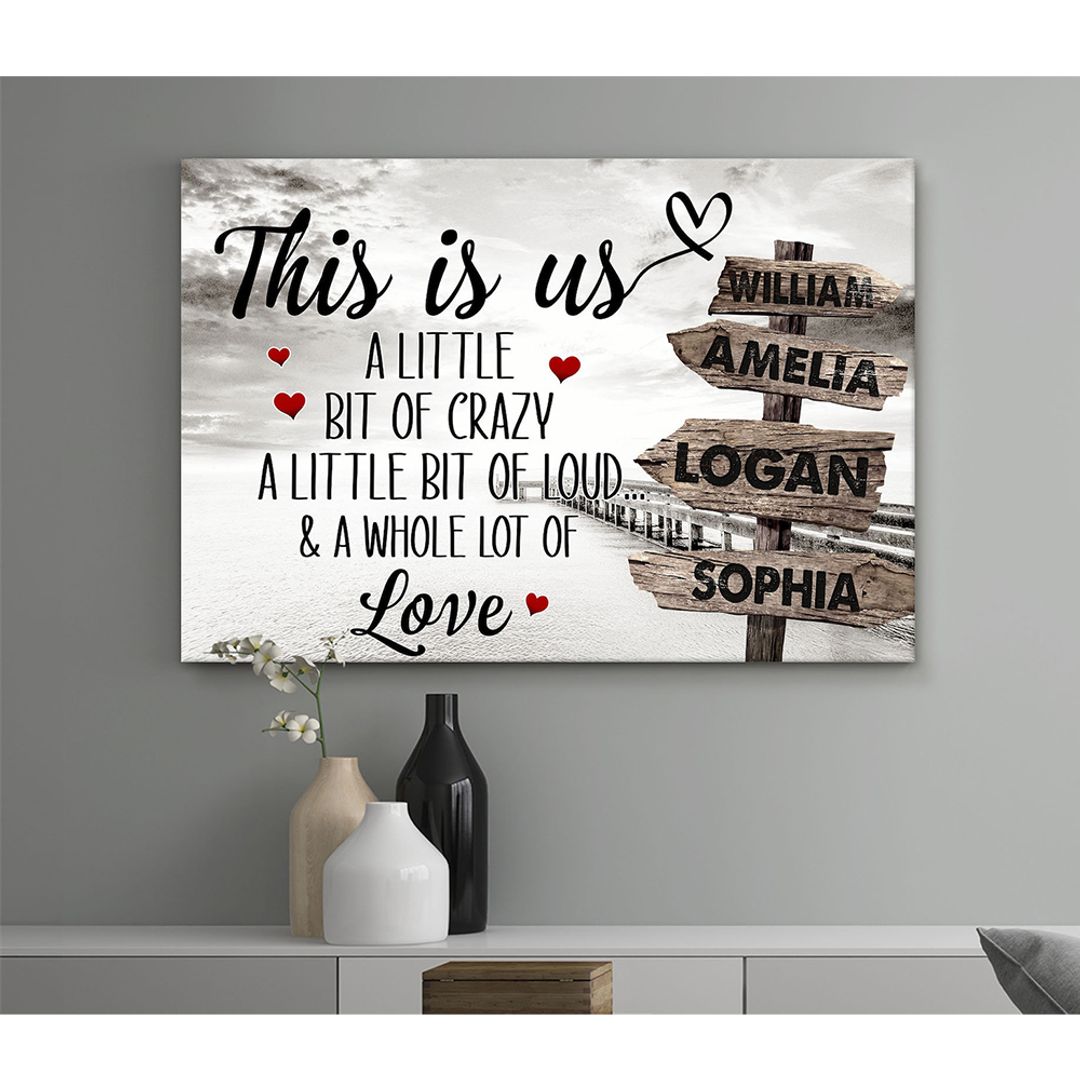 Personalized Custom Family Street Sign Name Canvas CS235