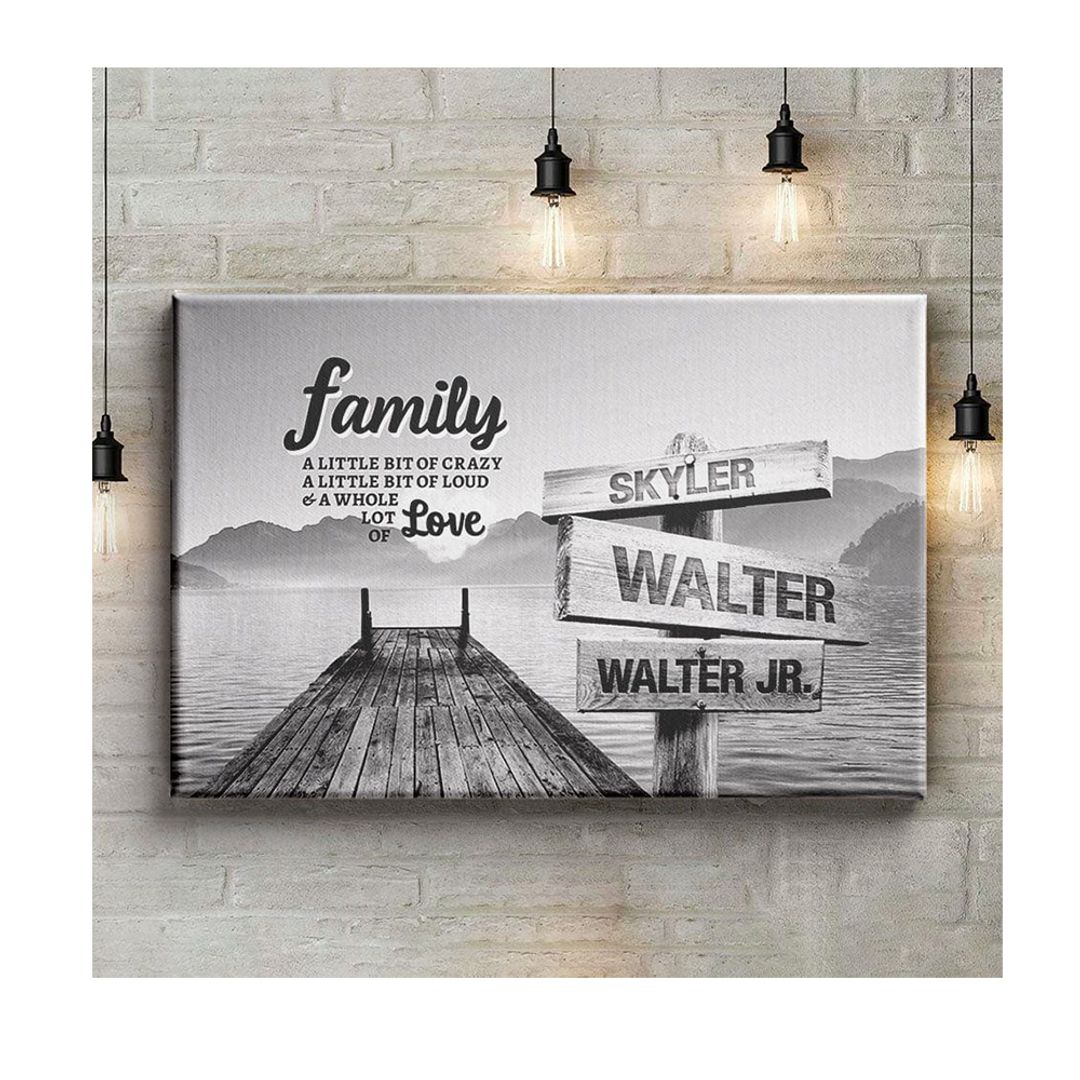 Personalized Custom Street Sign Family Name Canvas CS269