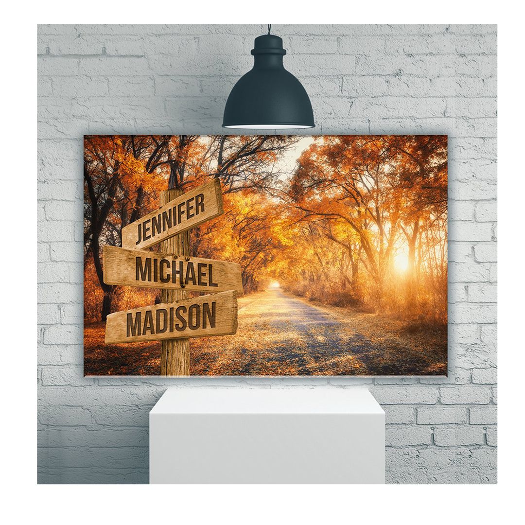 Personalized Custom Street Sign Family Name Canvas CS299