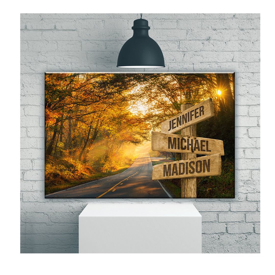 Personalized Custom Street Sign Family Name Canvas CS300