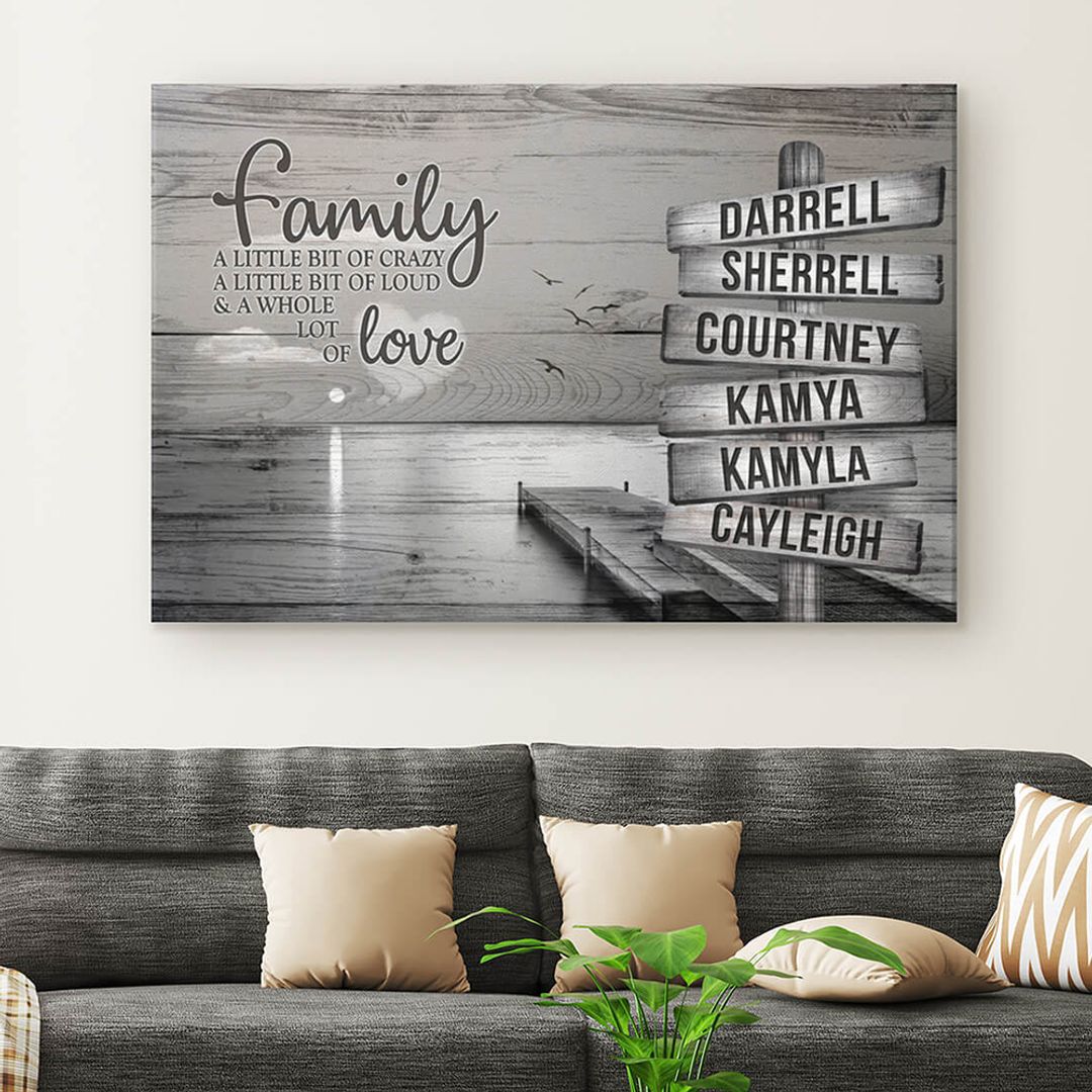 Personalized Custom Family Name Street Sign Canvas CS348