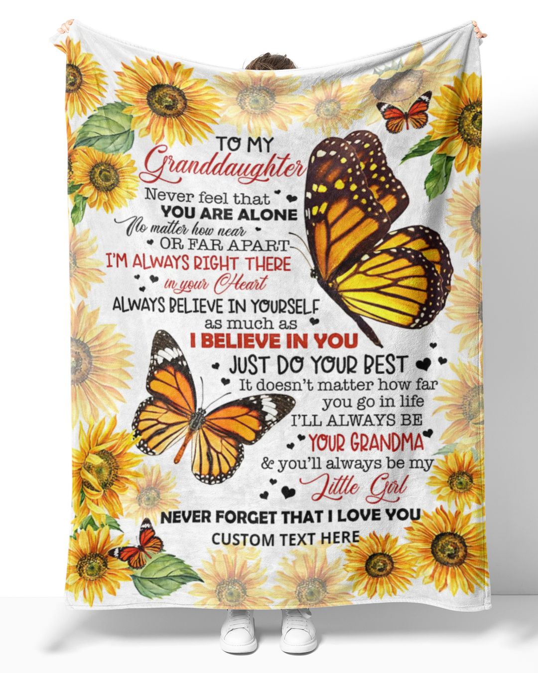 Personalized Custom To My Granddaughter From Grandma Never Feel That ...