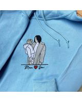 Embroidered Unisex Sweatshirt (front - sleeve)
