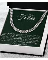 Personalized To My Dad Necklace N1279 Cuban Link Chain