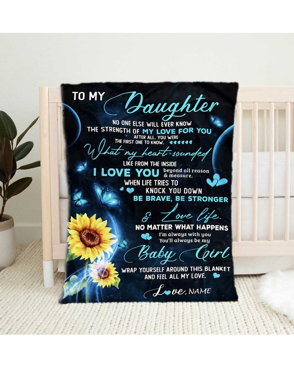 Personalized To My Daughter No One Else Will Ever Know Sherpa Fleece Blanket T384