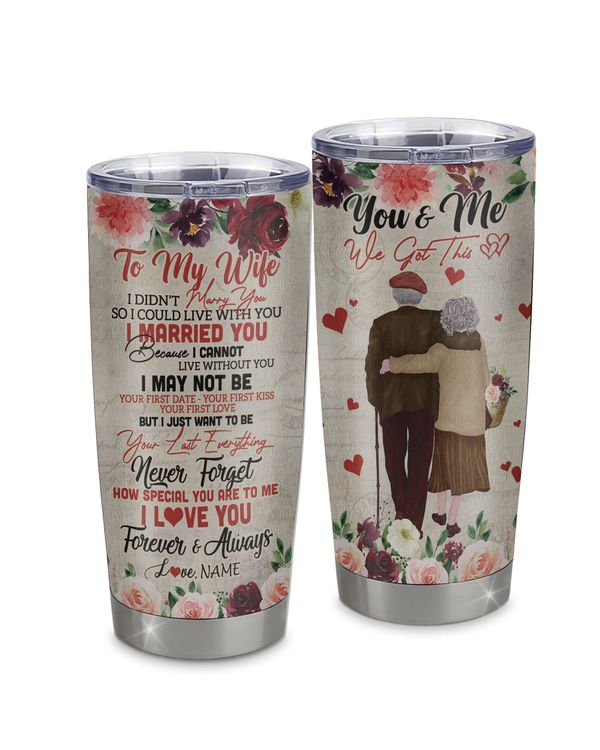 Personalized Custom To My Wife From Husband Tumbler TL09