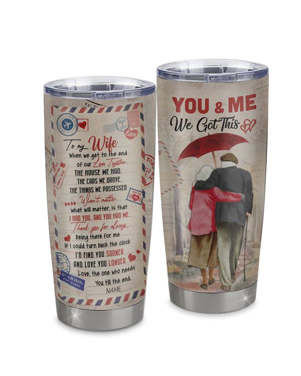 Personalized Custom To My Wife From Husband Tumbler TL11