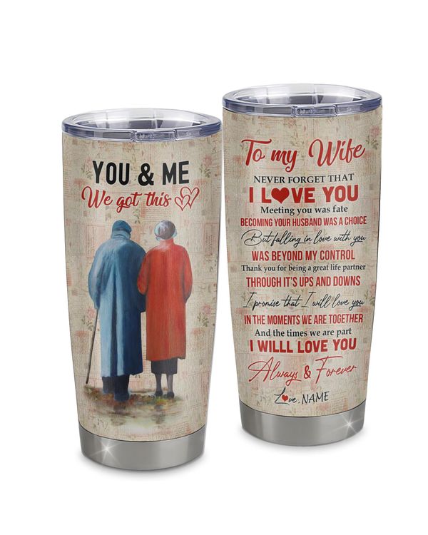 Personalized Custom To My Wife From Husband Tumbler TL13