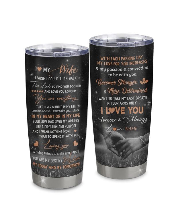 Personalized Custom To My Wife From Husband Tumbler TL23