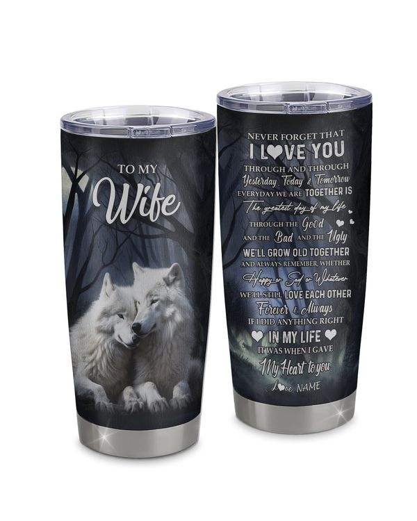 Personalized Custom To My Wife From Husband Tumbler TL27
