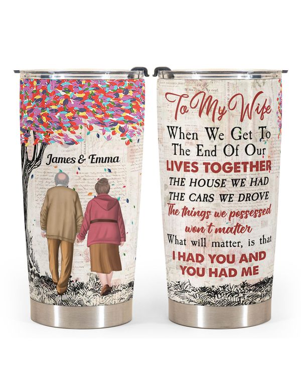 Personalized Custom To My Wife From Husband Tumbler TL24