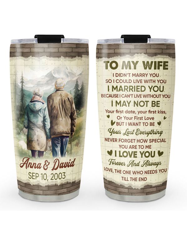 Personalized Custom To My Wife From Husband Tumbler TL29