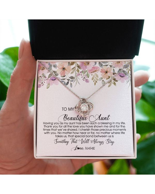 Personalized Custom To My Aunt Necklace N469