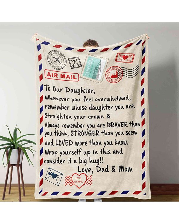 Personalized To Our Daughter From Mom Dad Fleece Blanket T782