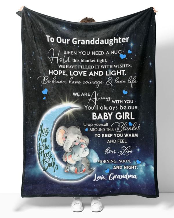 Personalized To Our Granddaughter Fleece Blanket T927