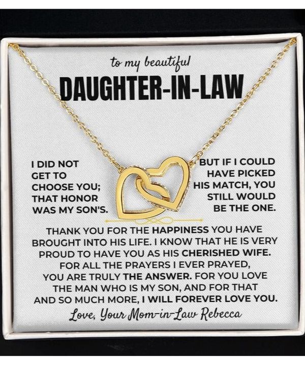 Personalized To My Daughter In Law Necklace N1333